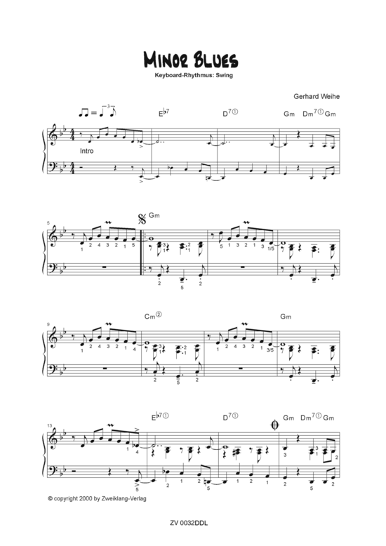 Minor Blues (Klavier Solo) (Klavier Solo) von Gerhard Weihe