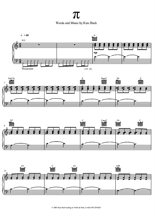 pi klavier gesang & gitarre kate bush