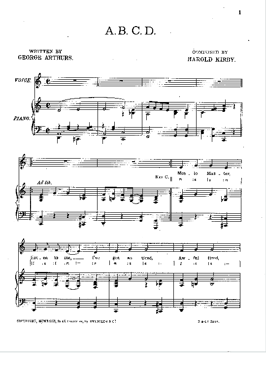 a.b.c.d. klavier & gesang harold kirby