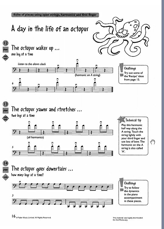 a day in the life of an octopus instrumental parts mary cohen