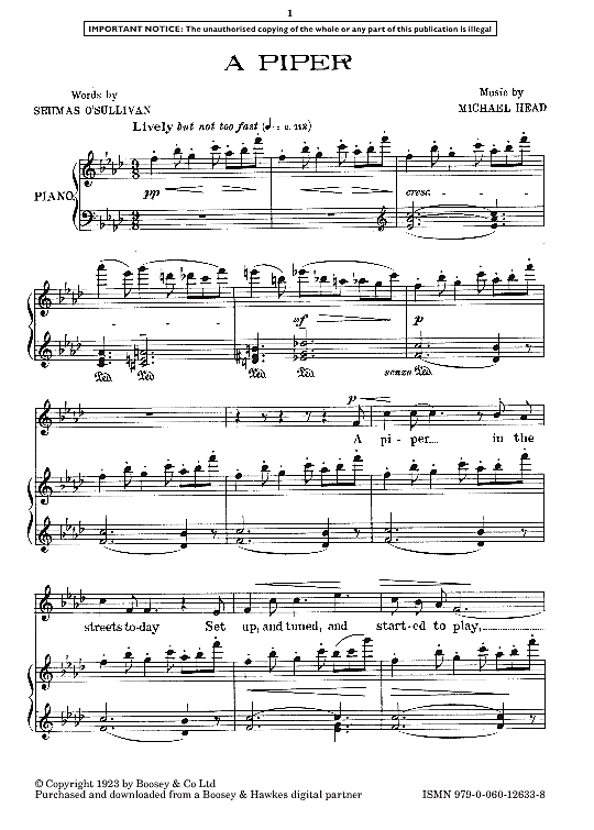 a piper klavier & gesang michael head