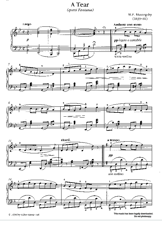 a tear klavier solo m musorgsky