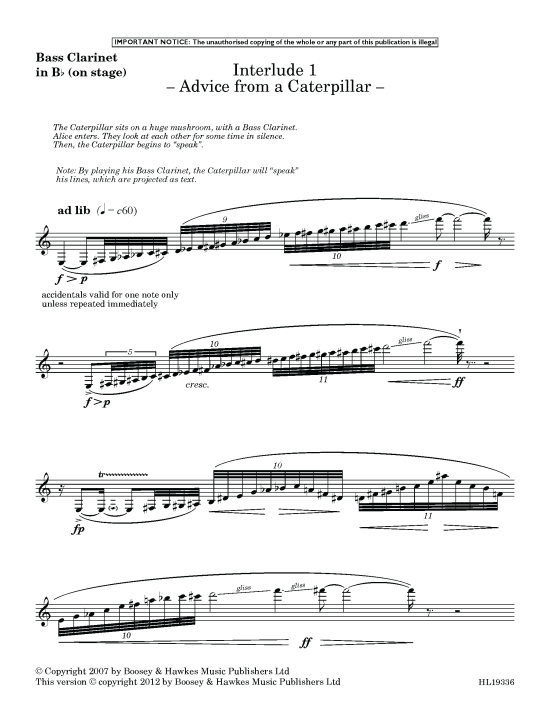 advice from a caterpillar solo 1 st. unsuk chin