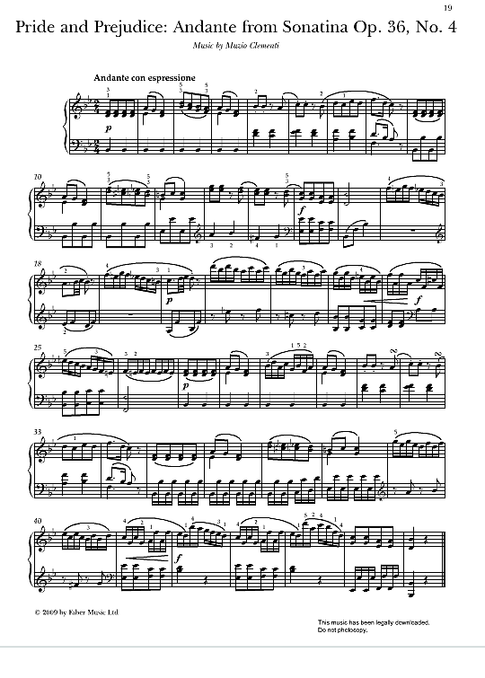 andante from sonatina op.36, no.4 klavier solo muzio clementi