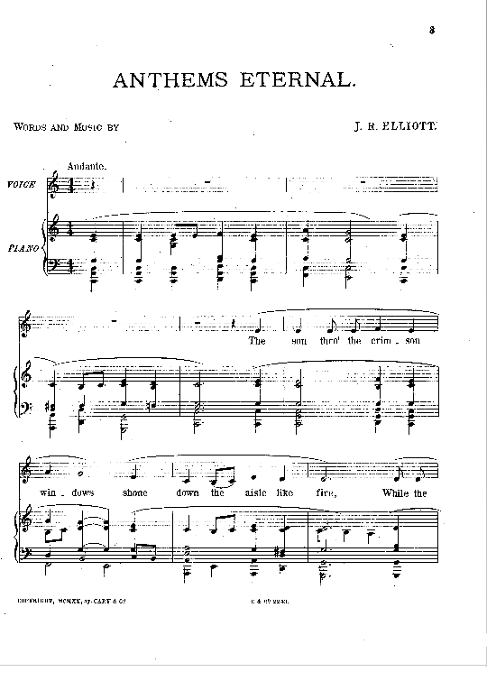 anthems eternal klavier & gesang j. r. elliott