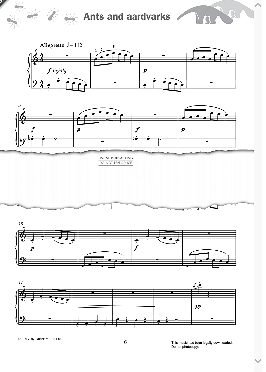 ants and aardvarks from improve your sight reading! a piece a week piano grade 3  klavier solo paul harris