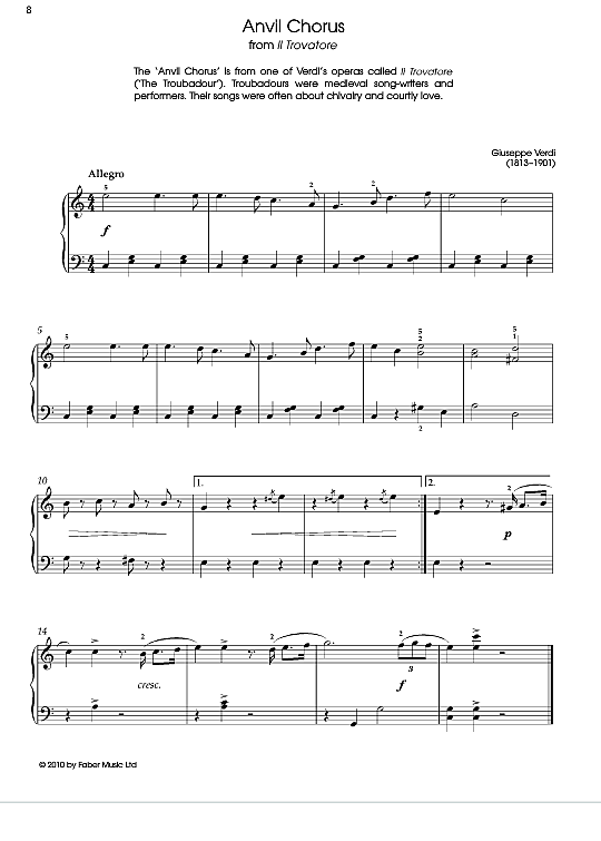 anvil chorus from il trovatore  klavier solo giuseppe verdi