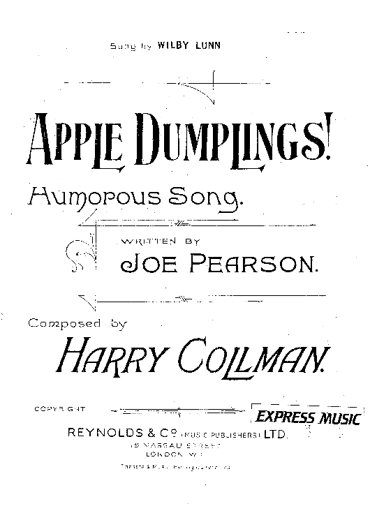 apple dumplings klavier & gesang harry collman