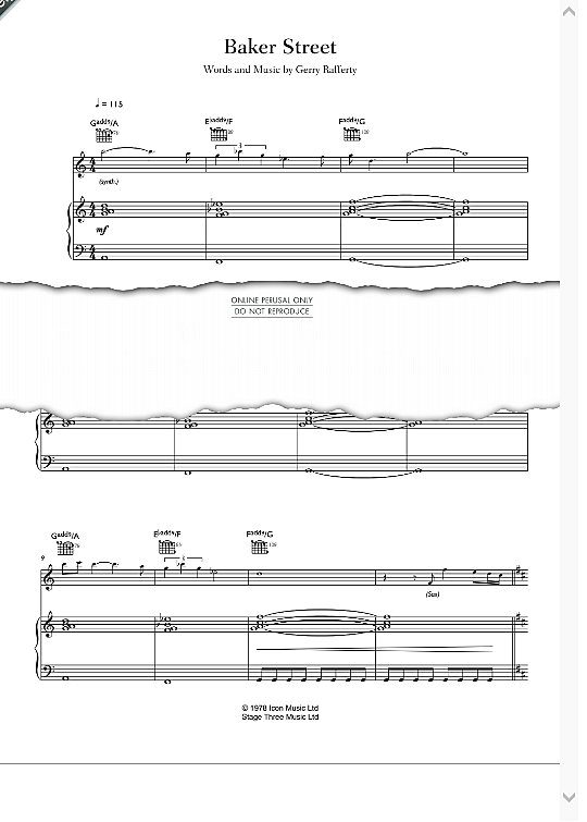 baker street klavier gesang & gitarre gerry rafferty