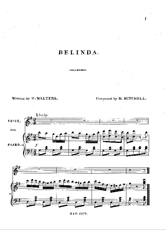 belinda klavier & gesang h. mitchell