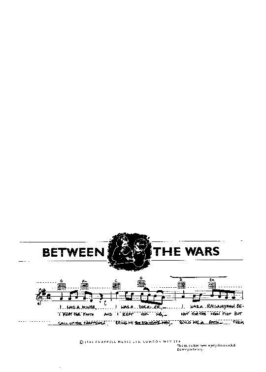 between the wars melodie & akkorde billy bragg