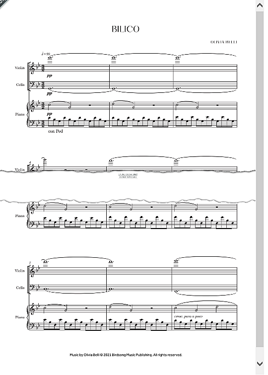 bilico trio klavier & 2 st. olivia belli