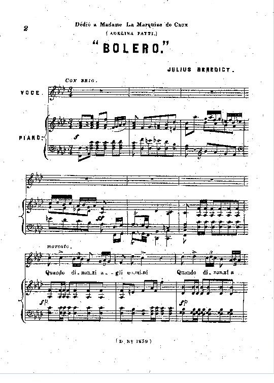 bolero klavier & gesang julius benedict