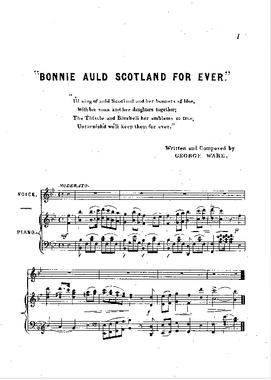 bonnie auld scotland for ever klavier & gesang george ware