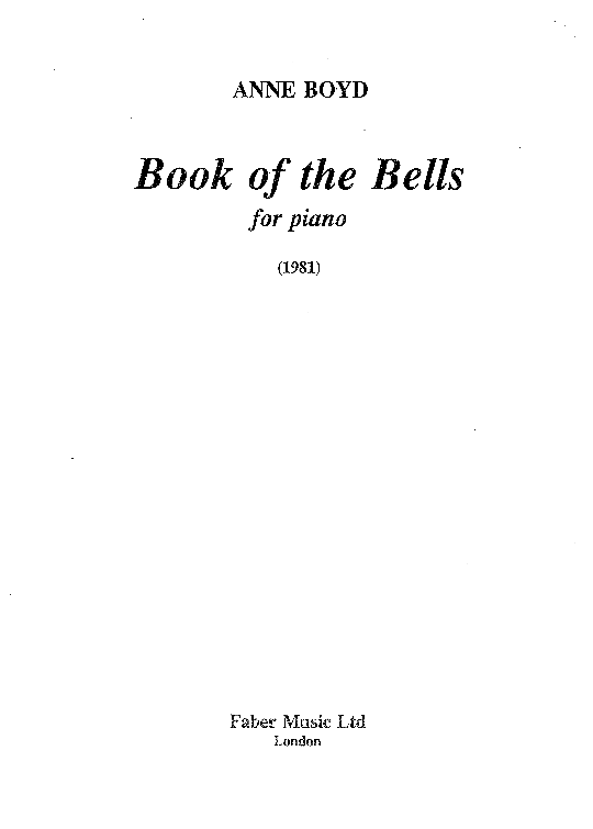 book of the bells klavier solo anne boyd