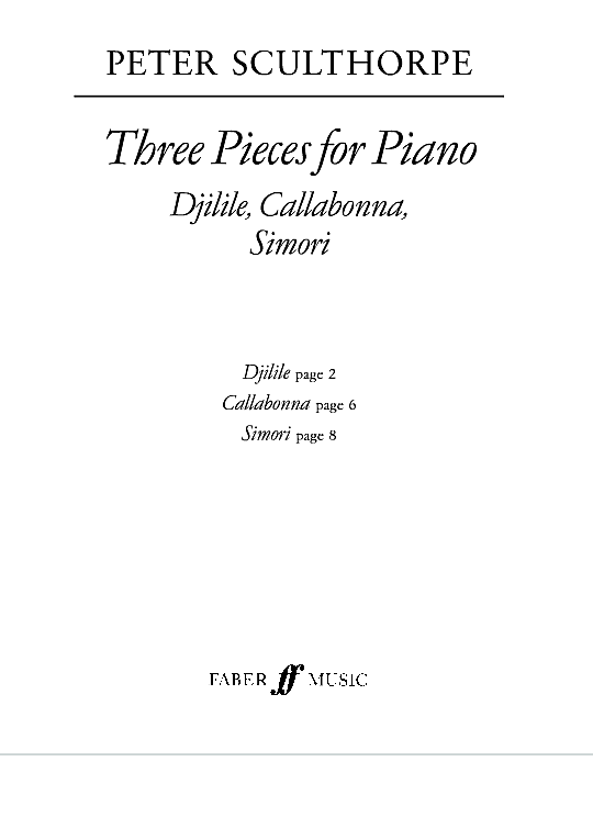 callabonna from three pieces for piano  klavier solo peter sculthorpe