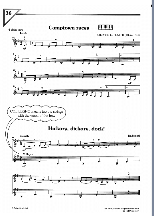 camptown races/hickory dickory dock solo 1 st. traditional