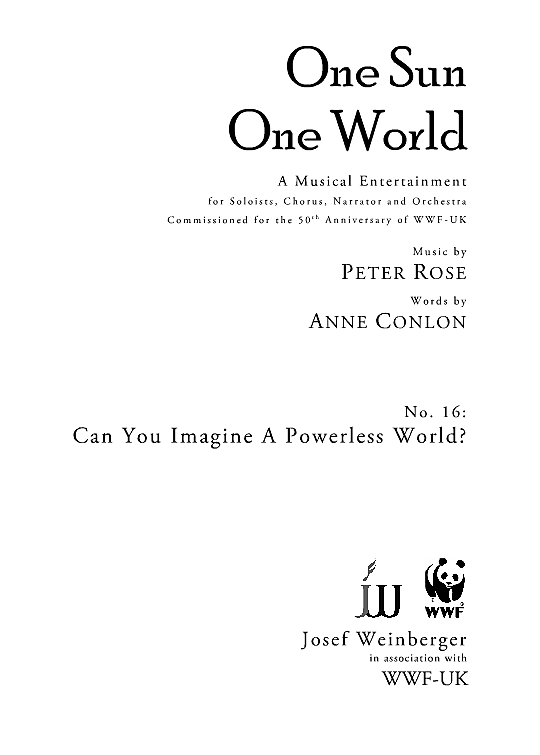 can you imagine a powerless world from one sun one world  klavier & gesang peter rose