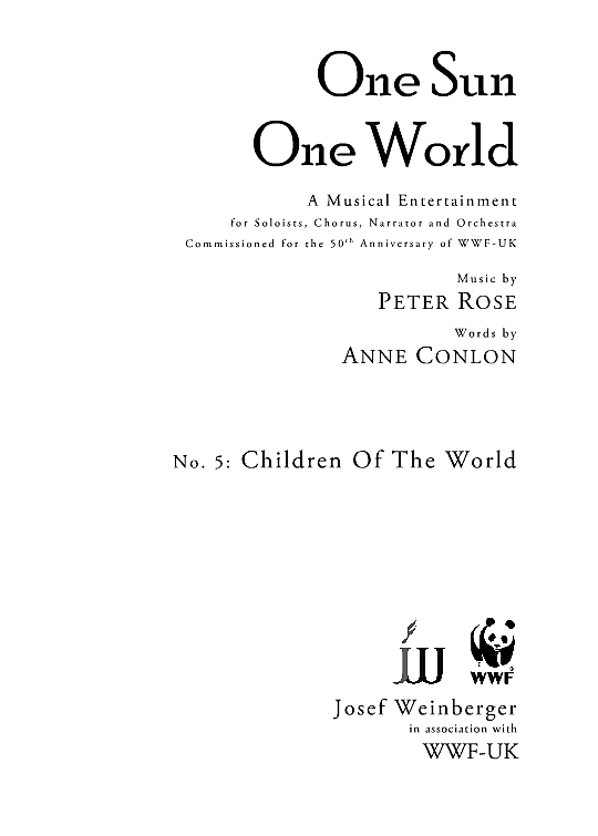children of the world from one sun one world  klavier & gesang peter rose