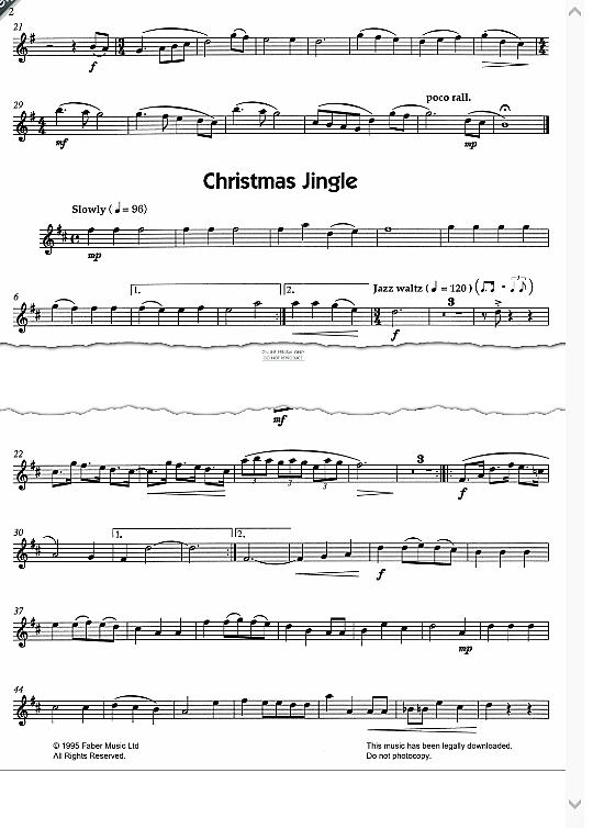 christmas jingle klavier & melodieinstr. pam wedgwood