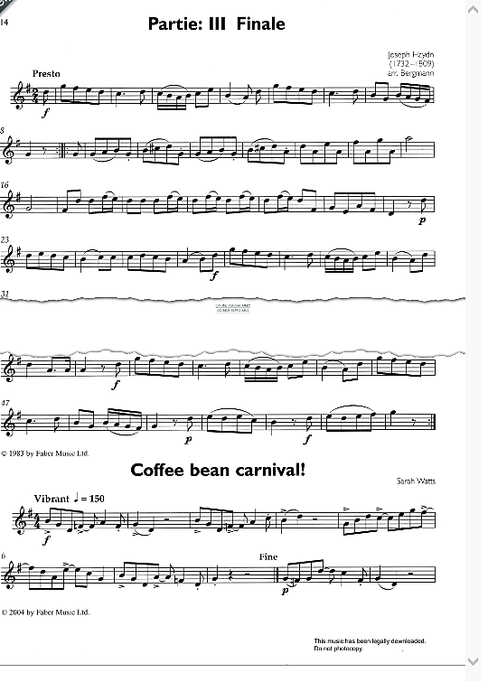 coffee bean carnival solo 1 st. sarah watts