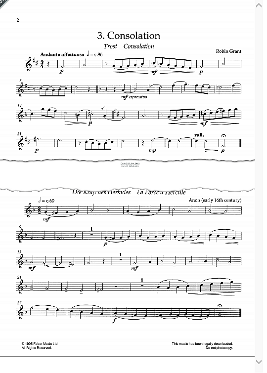 consolation klavier & melodieinstr. robin grant