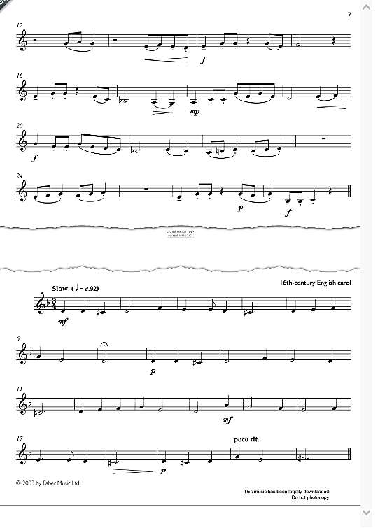 coventry carol klavier & melodieinstr. english traditional