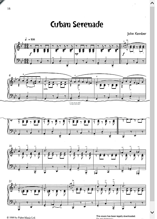 cuban serenade klavier solo john kember