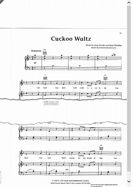 cuckoo waltz klavier gesang & gitarre emanuel jonasson