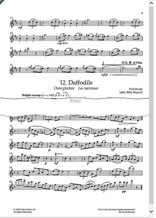 daffodils klavier & melodieinstr. paul reade