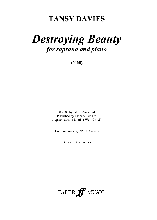 destroying beauty klavier & gesang tansy davies