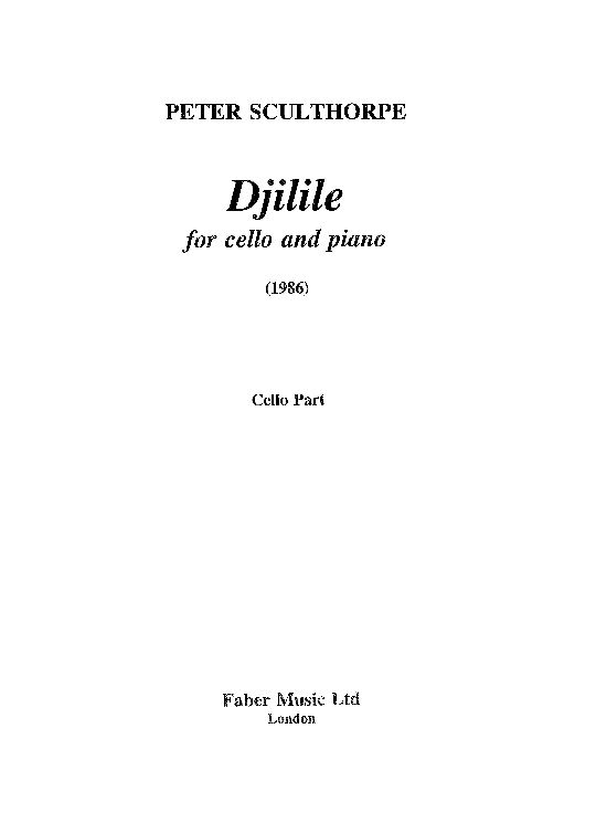 djilile instrumental parts peter sculthorpe