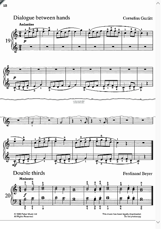 double thirds klavier solo ferdinand beyer