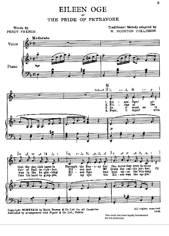 eileen oge the pride of petravore klavier & gesang percy french