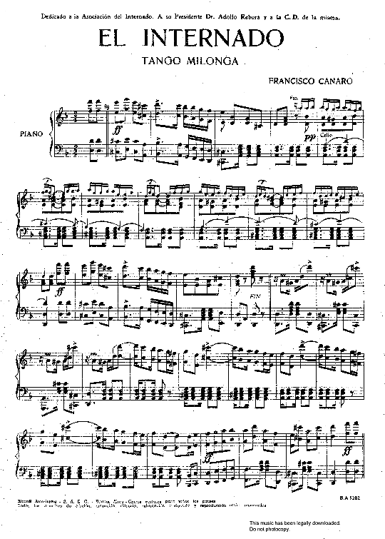 el internado klavier solo francisco canaro