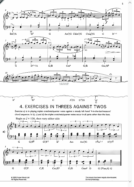 exercises in threes against twos klavier solo john kember