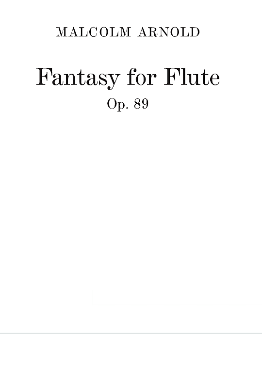 fantasy for flute op.89 solo 1 st. malcolm arnold