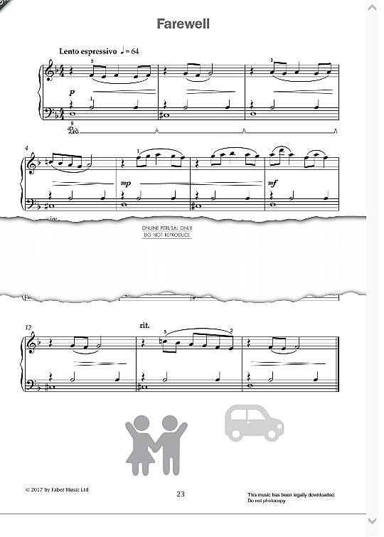 farewell from improve your sight reading! a piece a week piano grade 3  klavier solo paul harris