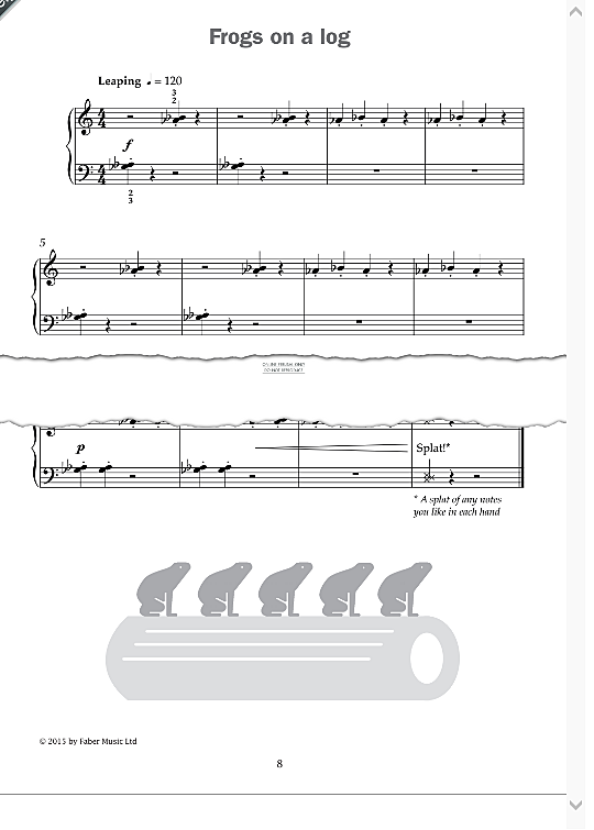 frogs on a log from improve your sight reading! a piece a week piano grade 1  klavier solo olli mustonen