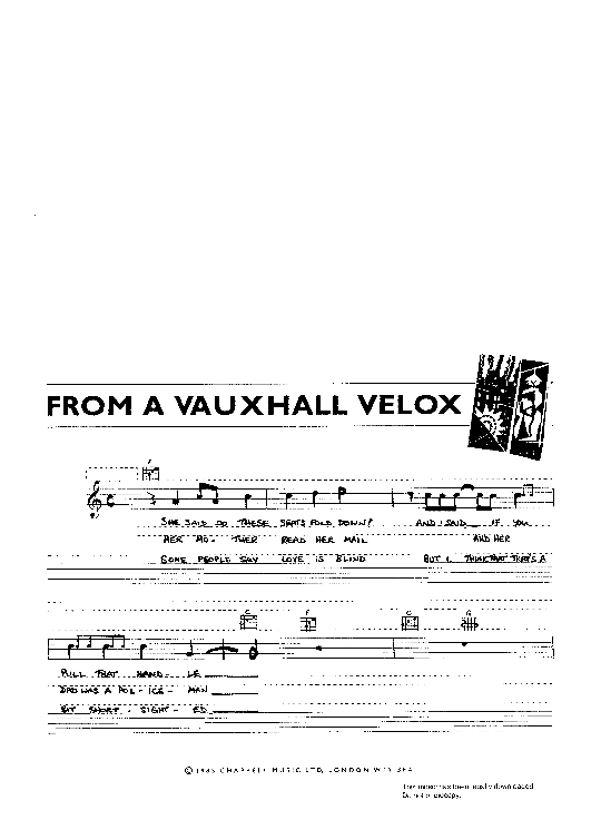 from a vauxhall velox melodie & akkorde billy bragg