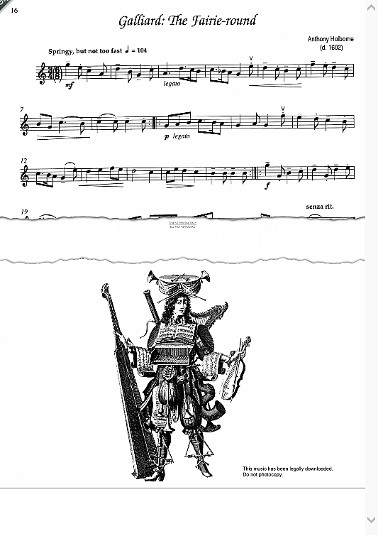 galliard: the fairie round klavier & melodieinstr. anthony holborne