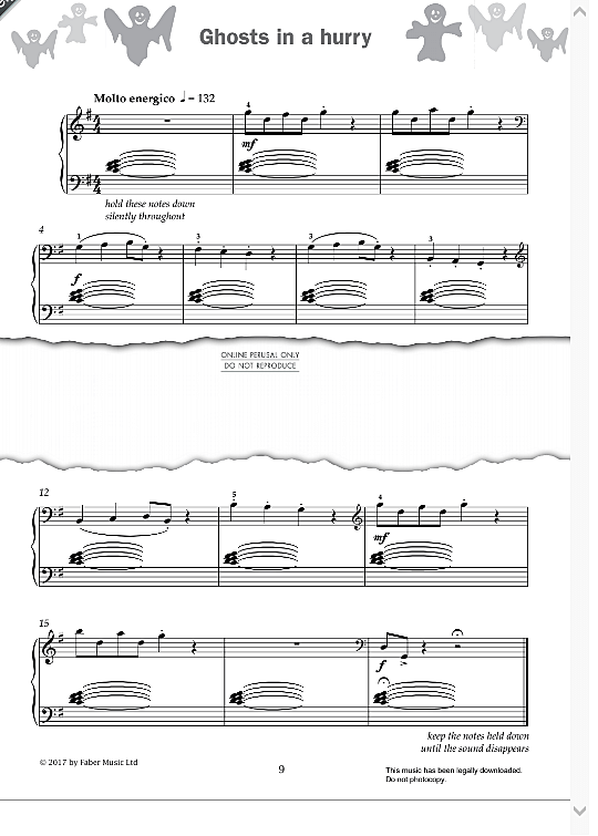 ghosts in a hurry from improve your sight reading! a piece a week piano grade 3  klavier solo paul harris