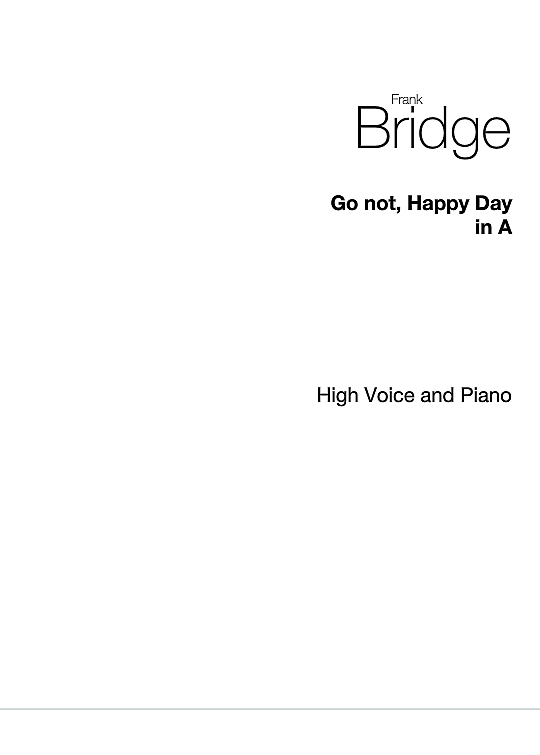 go not happy day klavier & gesang frank bridge