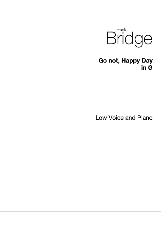 go not happy day klavier & gesang frank bridge