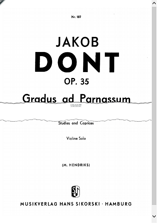 gradus ad parnassum solo 1 st. jakob dont