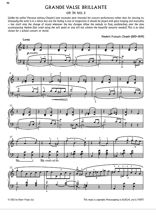 grande valse brillante op.34 no.2 klavier solo frederic chopin