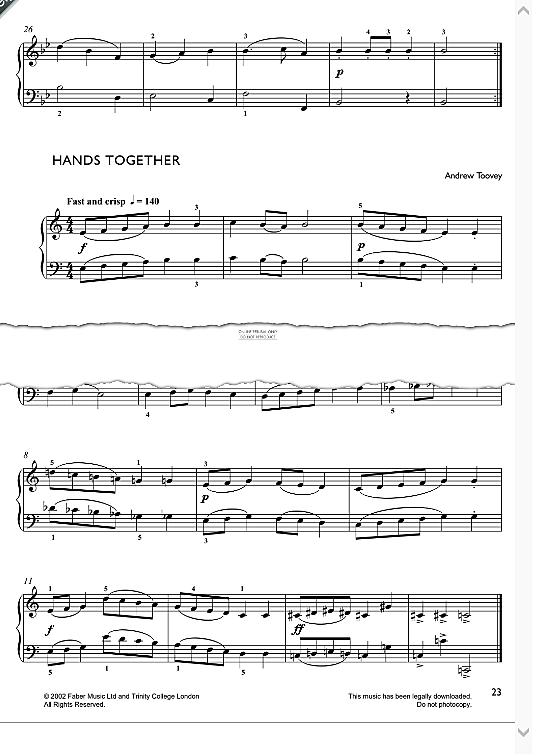 hands together klavier solo andrew toovey