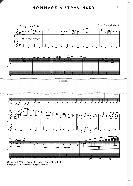hommage a stravinsky klavier solo leon gurvitch