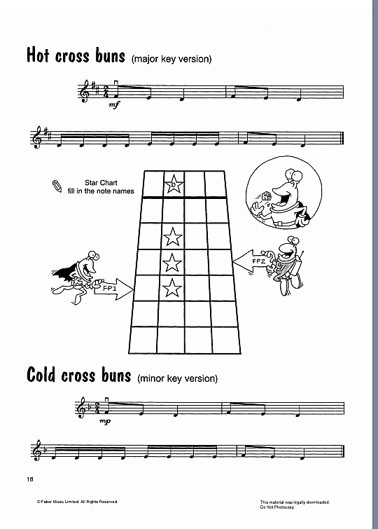 hot cross buns/cold cross buns solo 1 st. traditional