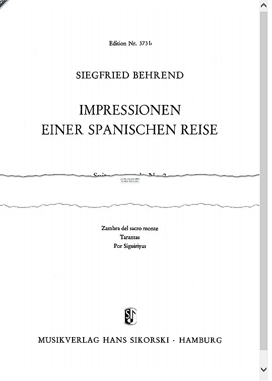 impressions from a trip to spain gitarre noten siegfried behrend